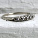 Unique Vintage 14K White Gold Diamond Wedding Band - 0.14ct