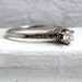 RESERVED - Beautiful Ornate Vintage 14K White Gold Diamond Solitaire Engagement Ring