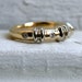 Vintage 14K Yellow Gold Diamond Wedding Band.