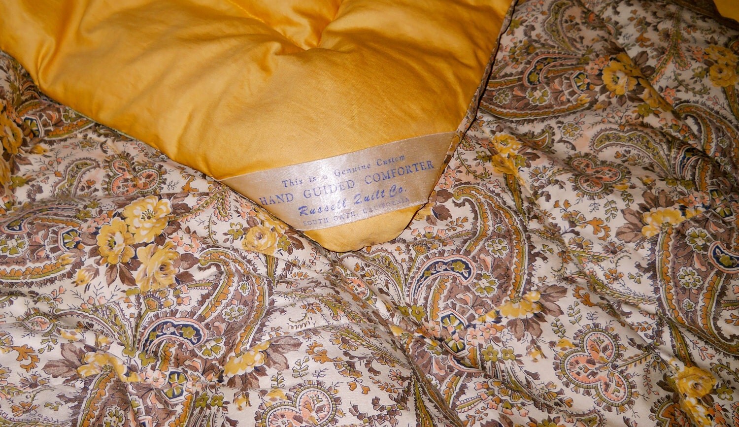 Vintage Down Feather Quilt Duvet Eiderdown Comforter