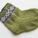 Hand Knitted Wool Socks - Olive Green