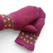 Hand Knitted Mittens - Red, Size Medium