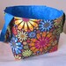 Fabric Storage Bin, Large Fabric Organizer, Diaper Caddy, Fabric Basket, Teal and flowers / May Basket