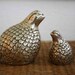 Vintage brass partridges, quail