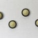 Vintage buttons set of 4 celluloid and metal cone-shaped Art Deco buttons