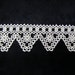 Antique tatted lace edge trim, wide, light ecru