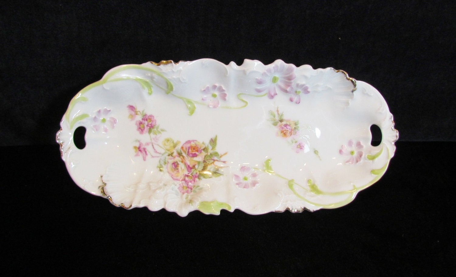 Antique porcelain celery dish, early 1900’s china celery dish made in