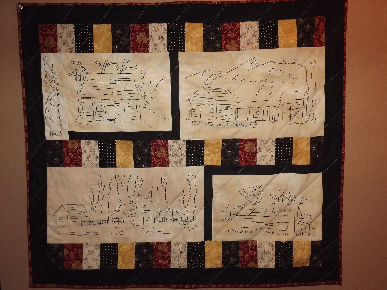 Civil War Stitchery Quilt PatternSlave Quartersset one