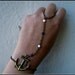anchor slave bracelet, nautical bracelet, anchor ring, nautical ring, ring bracelet, navy blue and white bracelet