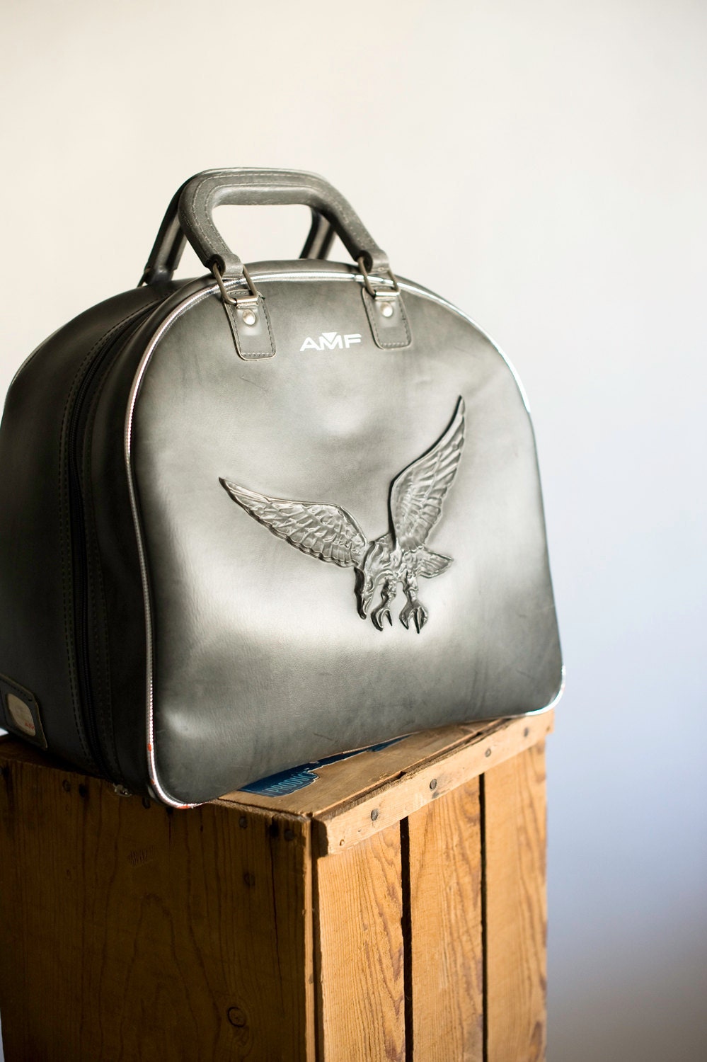 Vintage AMF Bag Embossed Eagle Bowling Bag