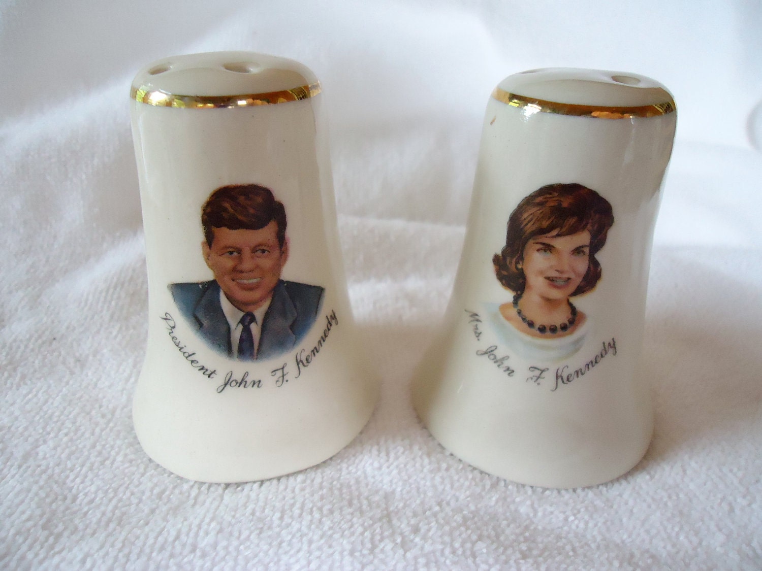 JFK and Jackie Salt & Pepper Shakers
