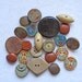 22 vintage wood buttons FREE SHIPPING