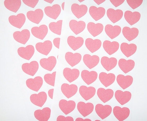 small heart stickers pink heart stickers size by berryandrabbit