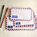 Assorted Classic Air mail Envelopes / Par Avion Envelopes, 3 Different sizes, small, postcard and long - Set of 30, VALUE SET