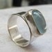 Aquamarine Sterling Silver Ring/ Handmade Silver Ring with Aquamarine Gemstone
