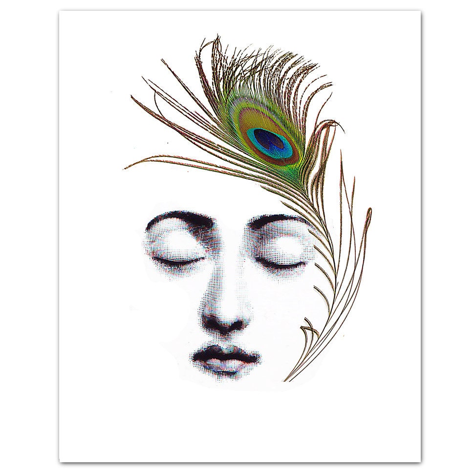 The Peacock Feather ART Print 8 x 10