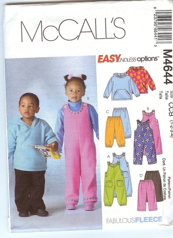 Items similar to McCalls pattern 4644 Toddler sweatshirt, pant ...