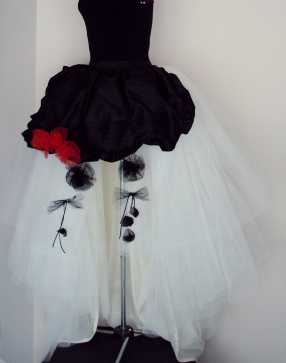 black tulle wedding skirt