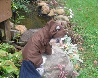 Custom/made to order Beaver dog costume for your xsmall-medium size dog