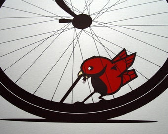 Early Bird - Artcrank Interbike 2011 Screen Printed Bike Poster