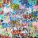 ORIGINAL love Valentine's Day contemporary painting fine art acrylic modern peace pop art colorful cubism painting From ChrisRiggsArtGallery