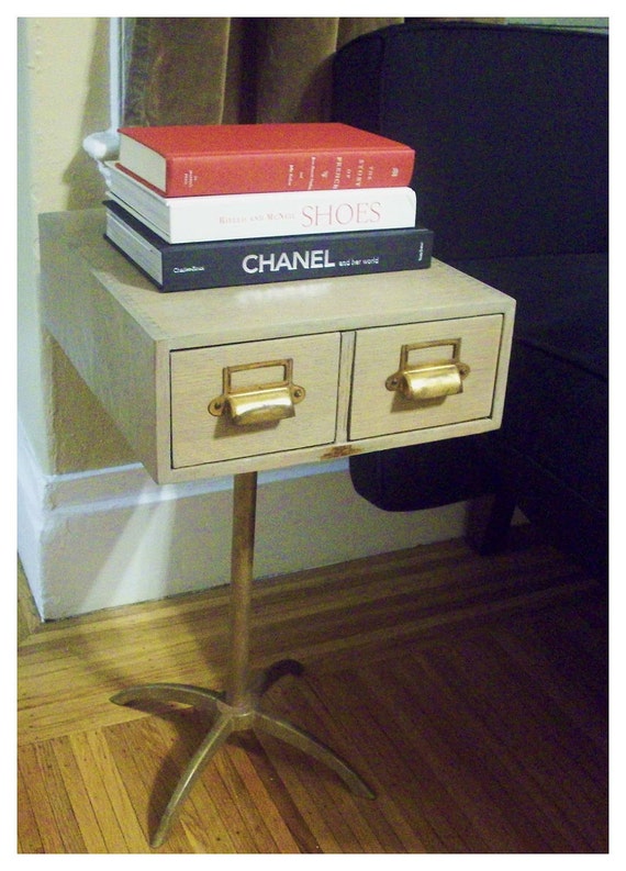 Library Card Catalog side table /nightstand