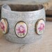 1920s vintage / Art Deco aluminium cuff // PORCELAIN ROSE