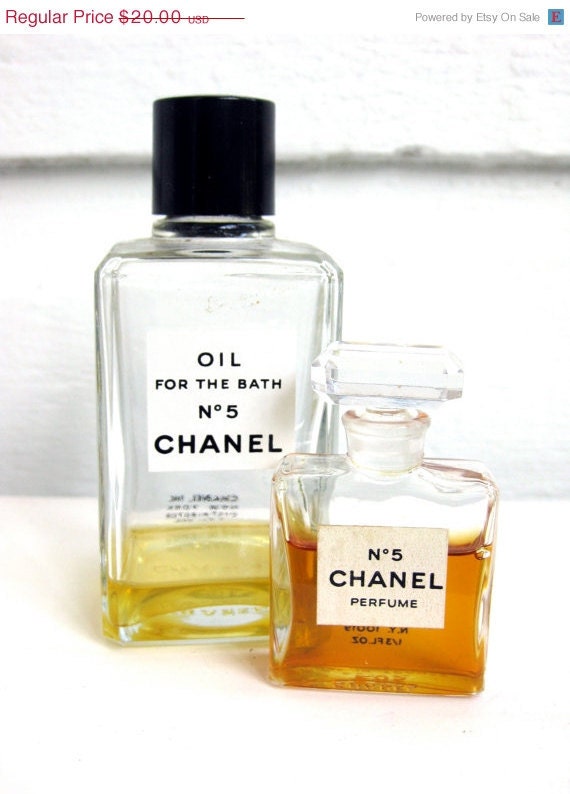 SALE LOVE Vintage Chanel No. 5 Perfume/Bath Oil Crystal
