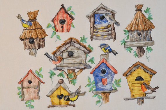 bird house cross stitch designs