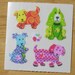 Vintage Sandylion Fuzzy Sticker Dogs