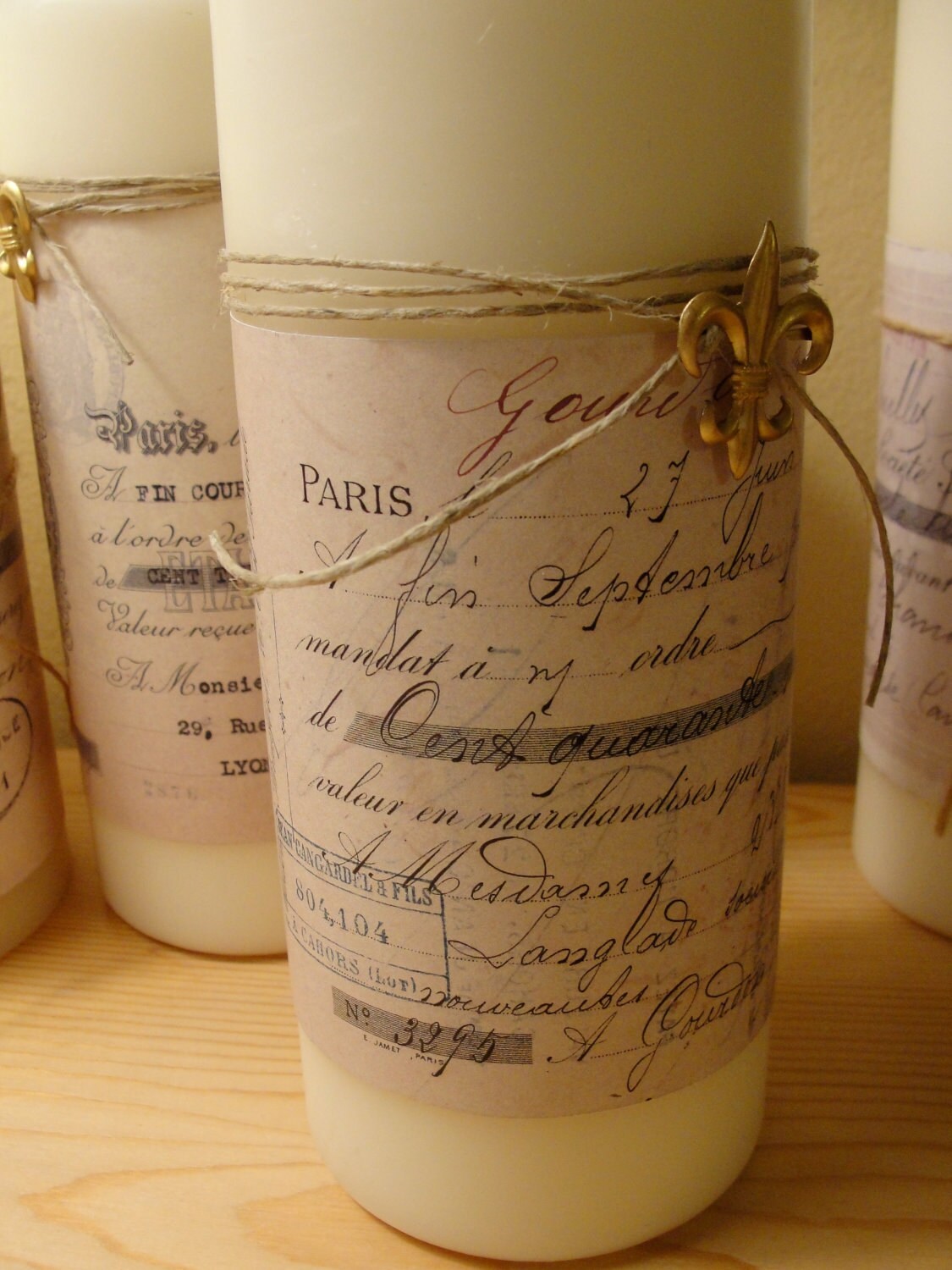 French Candle Paris Flea Market Draperies Francais