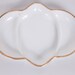 Vintage Milk Glass Platter Fire King Sectioned Gold Edging Beaded Gold Edge Oven Ware Made in USA