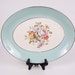 Vintage Blue Platter Oval Cunningham & Pickett Danube Pattern Porcelain