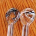 2 High End Drink Stir Sticks Pyrex Opposites Attract black/white
