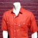 Vintage LEVI'S Mens Red Button Up Short Sleeve Spring / Summer Shirt - Size LARGE