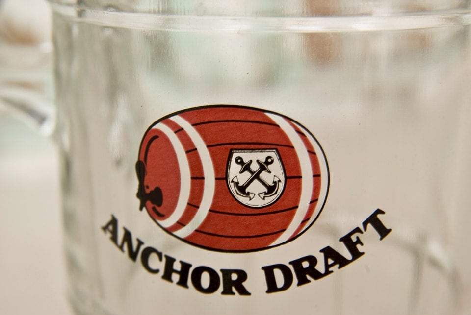 Vintage Anchor Draft Singapore Beer Mugs Set of Four