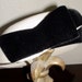 Mark III Vintage White Hat with Black Velvet Ribbon