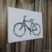 Bicycle Word Art Screen Print Stretched on Canvas Black on White