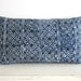 Indigo blue batik Hmong textile cushion cover 20"x11"