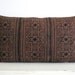 Hand block printed Hmong textile cushion cover 19"x11"