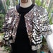 RESERVED for the Bride,Gorgeous Alberto Makali 80's Siver Sequin Capelet, Shawl, Cruise wear, Showgirl, Prom, Wedding