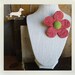 CLEARANCE! Red Petals. Flower Brooch -- (Felt, Flower Pin, Red, Fun, Cute, Feminine, Shabby Chic, Lovely, Spring, Summer, Gift for Her)