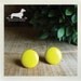 Mello Yello. Post Earrings -- (Springtime, Bold, Yellow, Bright, Funky, Round, Neon, Fun, Sunny, Sunshine, Golden, Gift for Her Under 10)
