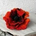 Felt Poppy Brooch - Poppy Red Brooch - Red Poppy Felted Wool - Flower Brooch Pin Corsage Flower