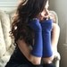 Long Blue Cashmere Arm Warmers, WOMENS CLOTHING, Womans Fingerless Gloves Mittens, Clothing, Woman, Gift for her, present for her, gift