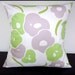 Set of 2 Pillow Covers 20x20-Free Shipping - Home Decor Fabric Spring Floral Green Lavendar Throw Pillow Covers--