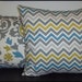 Mixed Set of 2 Pillow Covers 18x18-Free Shipping - Chevron Zig Zag and Suzani Summerland Natural Home Decor Fabric