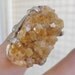 Sterling Silver stone Ring - Druzy Citrine - Citrine ring - Druzy ring