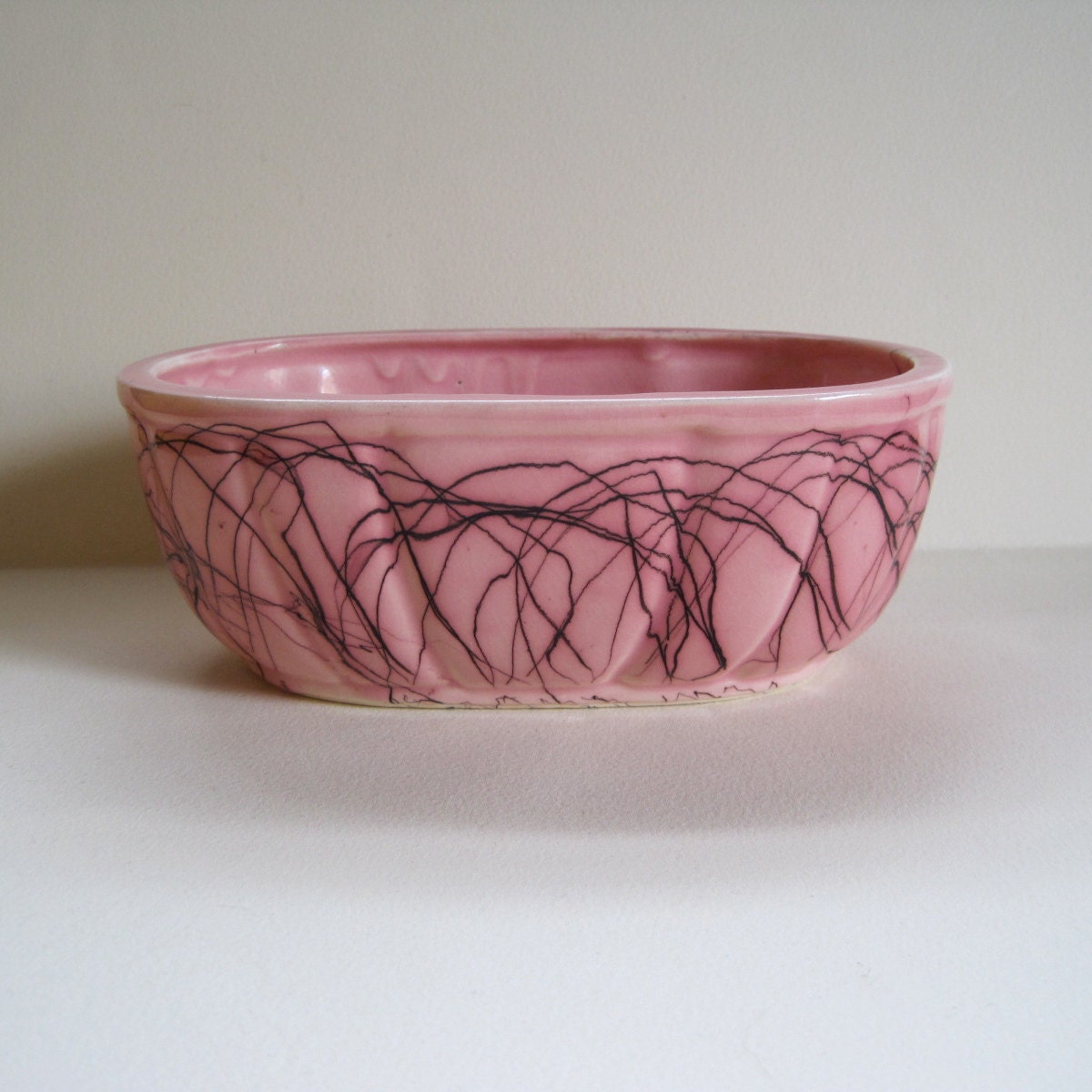 Vintage Mid Century Pink Planter