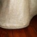 78" Round Burlap Tablecloth with Brown Burlap Cording